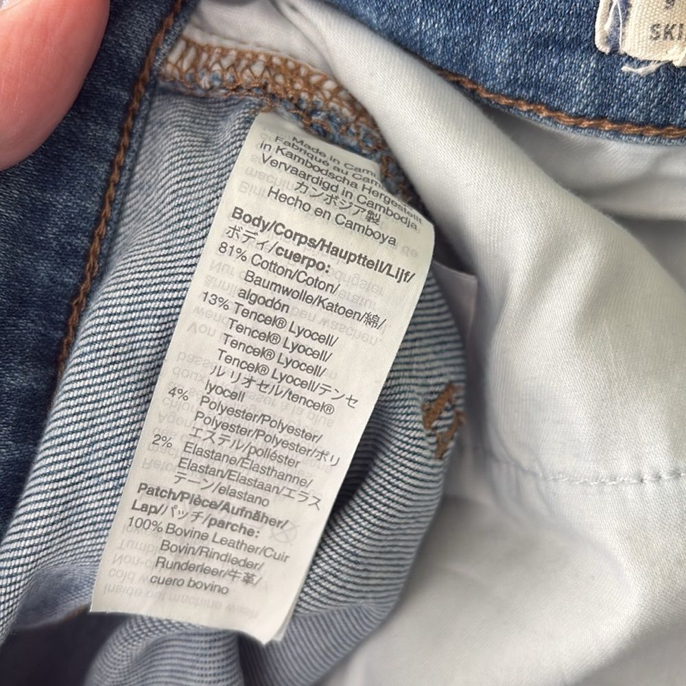 Madewell 9” Mid-Rise Skinny Crop Button Fly Jeans Sz 28 - Picture 11 of 11